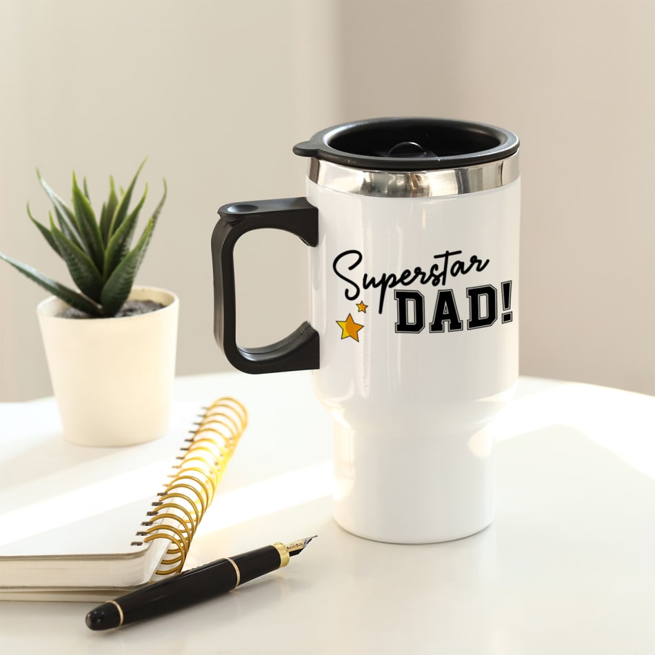 Father's Day Personalized Superstar Dad Travel Mug - Main Image