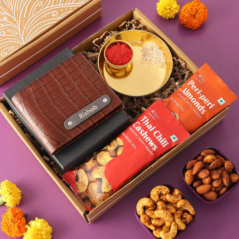 Ferrero Rocher Chocolate & 2 Designer Thread with Roli Chawal Chopra-Bhai  Dooj Gift Set