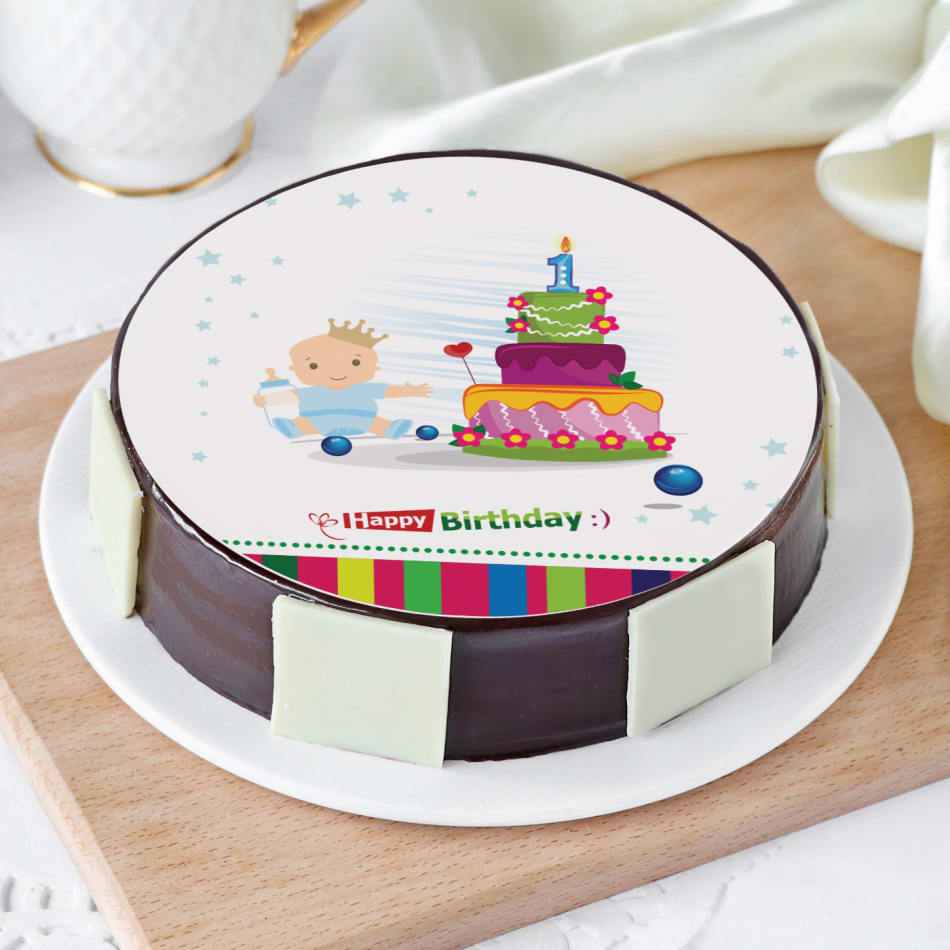 First Birthday Cream Cake | CakeNBake Noida