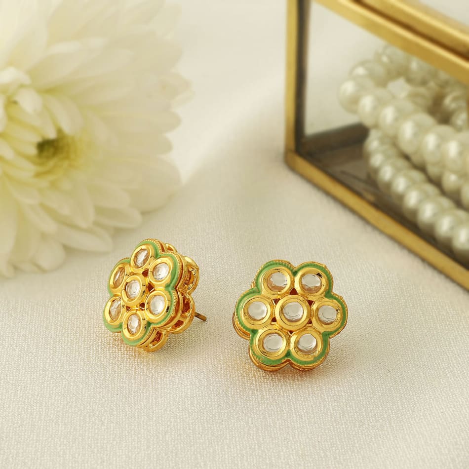 Kundan stud hot sale earrings online