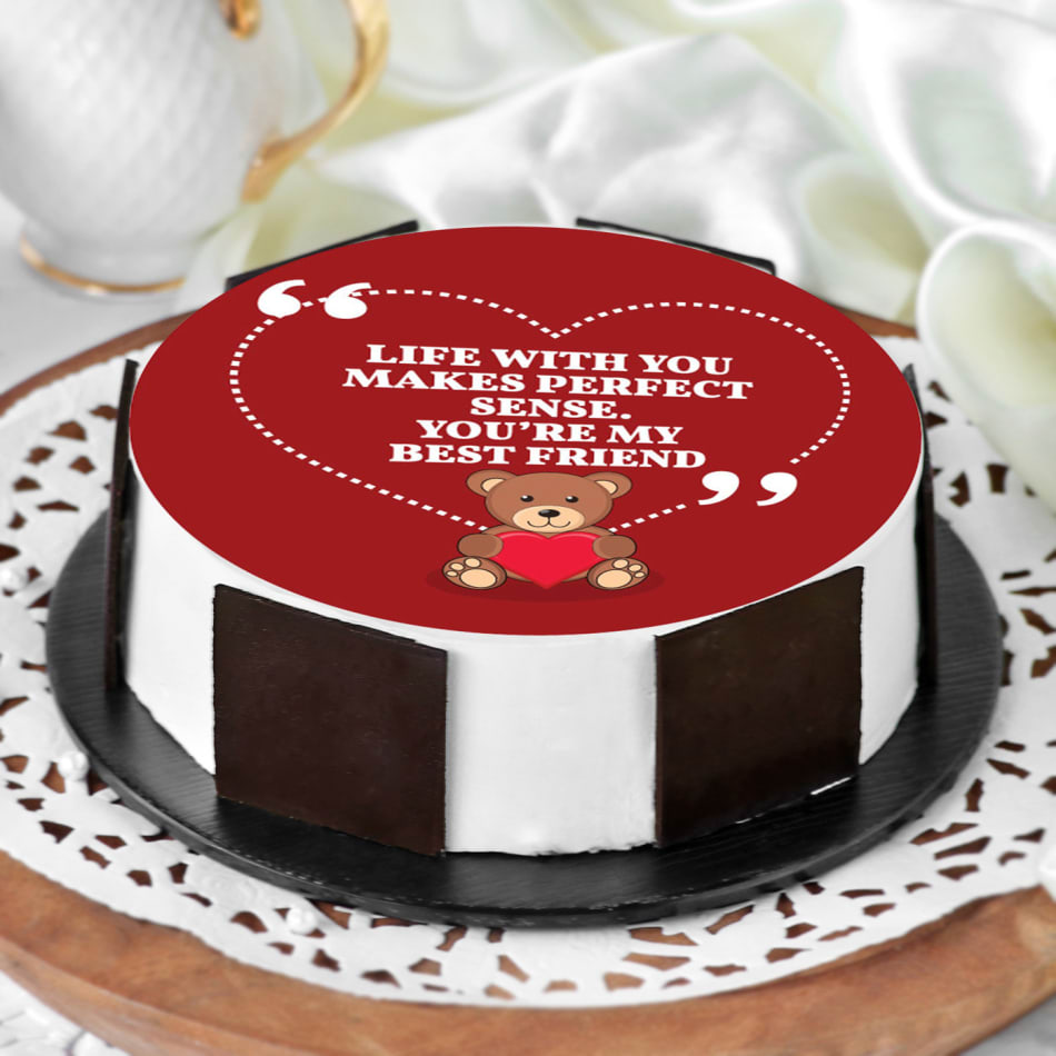 Vanilla Round Best Cake Design for Girl, For Birthday Parties