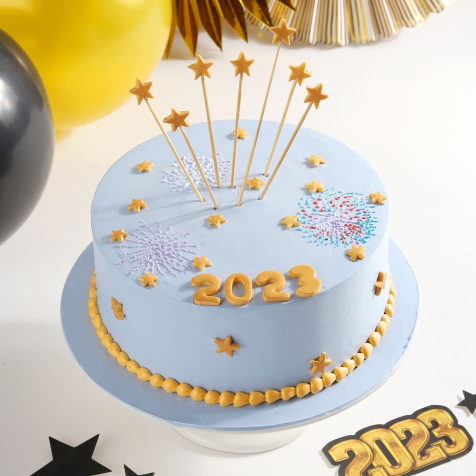 Good Wishes New Year Cake 600 gm : Gift/Send New Year Gifts Online ...