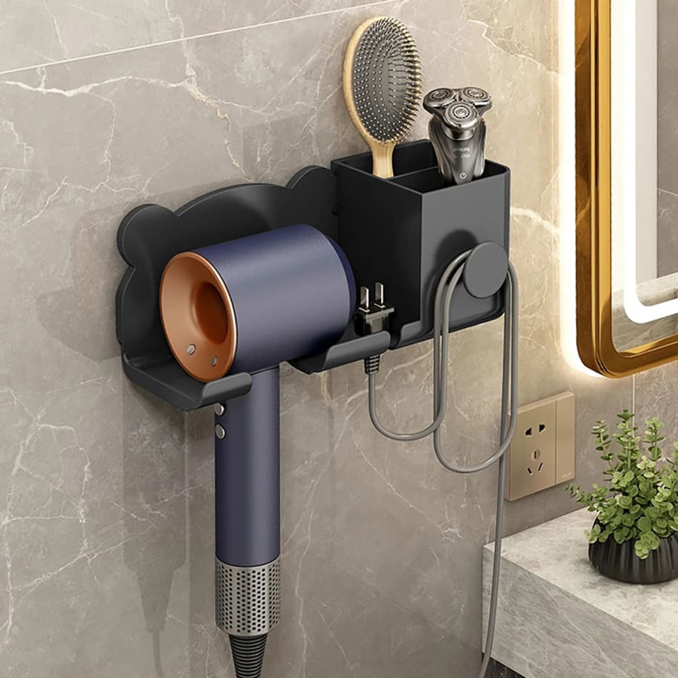 Hair Dryer Wall Stand Buy/Send Hair Dryer Holder With Storage