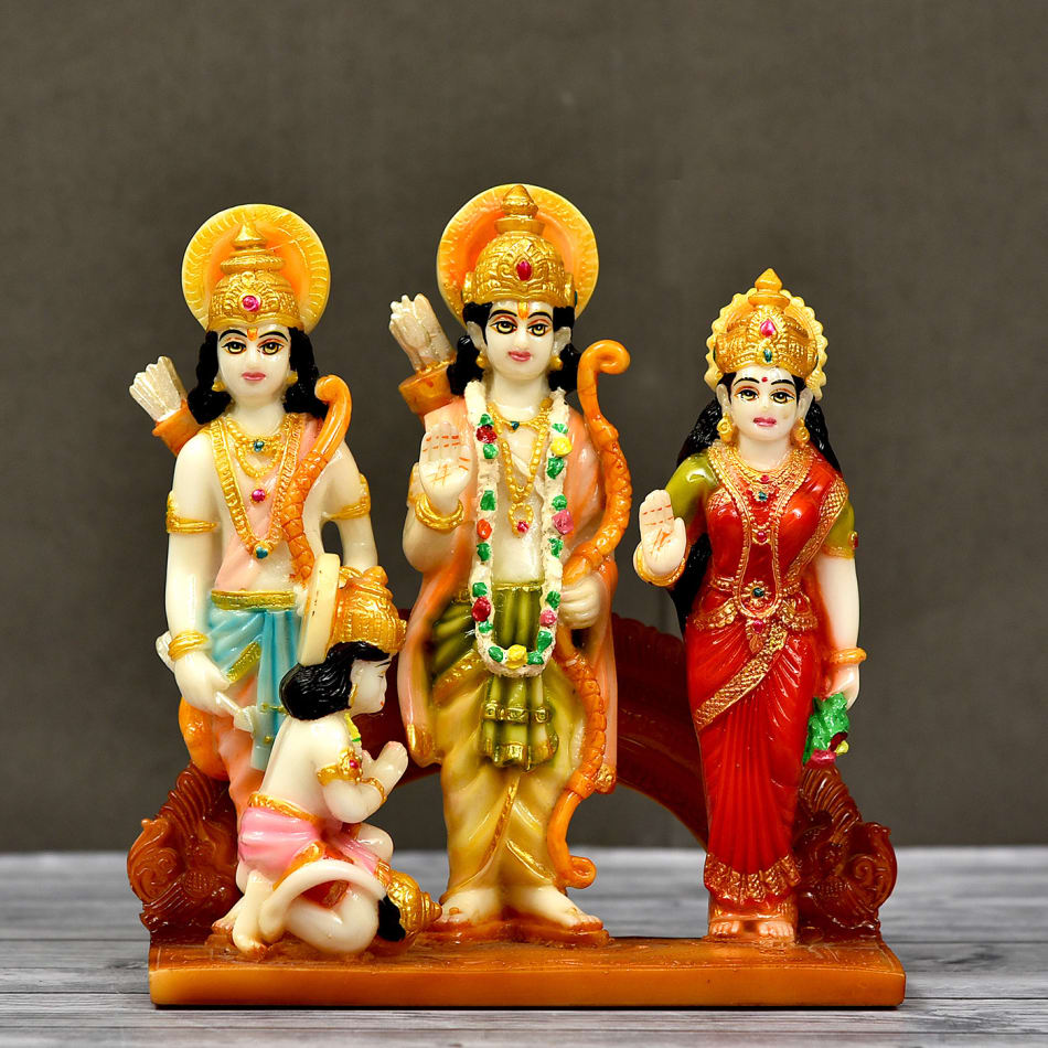Handmade Shree Ram Darbar Idol 8 Inch: Gift/Send Home and Living ...