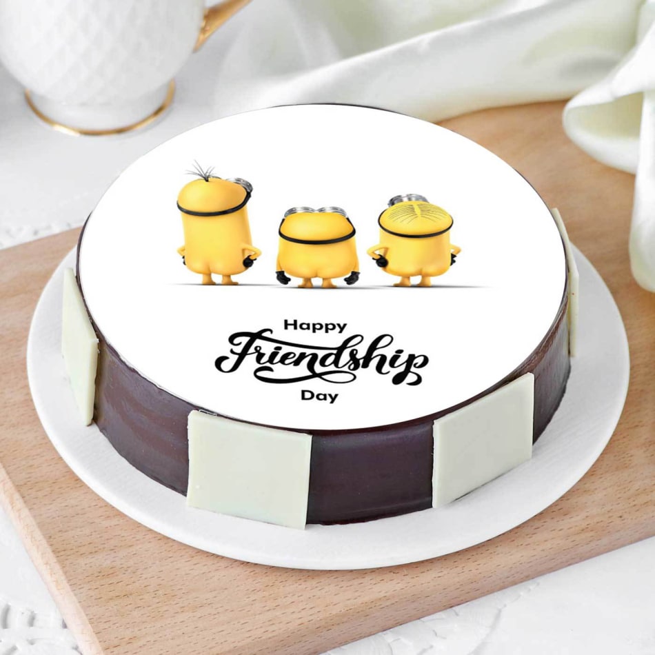 Happy Friendship Day Minion Cake Half Kg : Gift/Send Friendship Day Gifts  Online HD1114118 |IGP.com