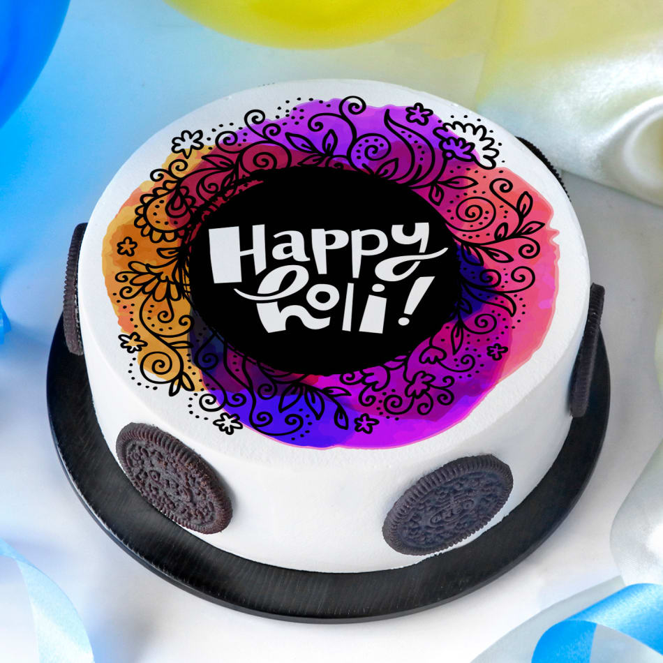 Holi Celebration Photo Cake Home Delivery | Indiagift