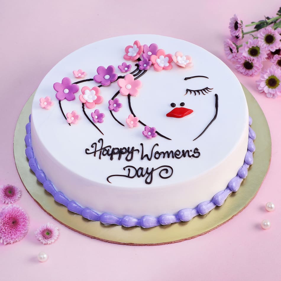 Happy Women's Day Special Icing Cake Half kg : Gift/Send Women's ...