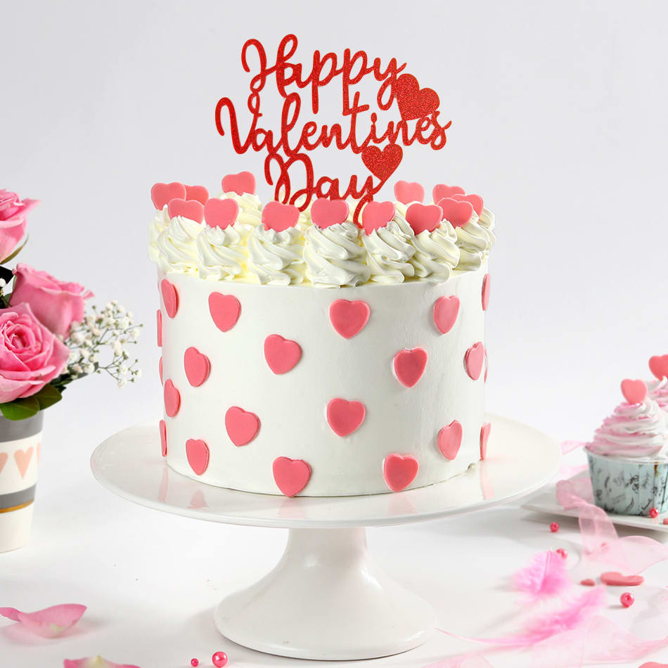 Valentine Day Cake red velvet flavour delivered in Muzaffarpur