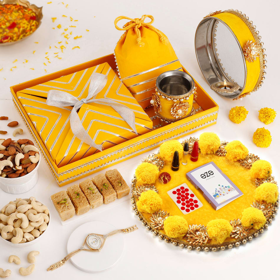 Buy karvachauth thali karva chauth thali daughter in law gift gift for  daughter