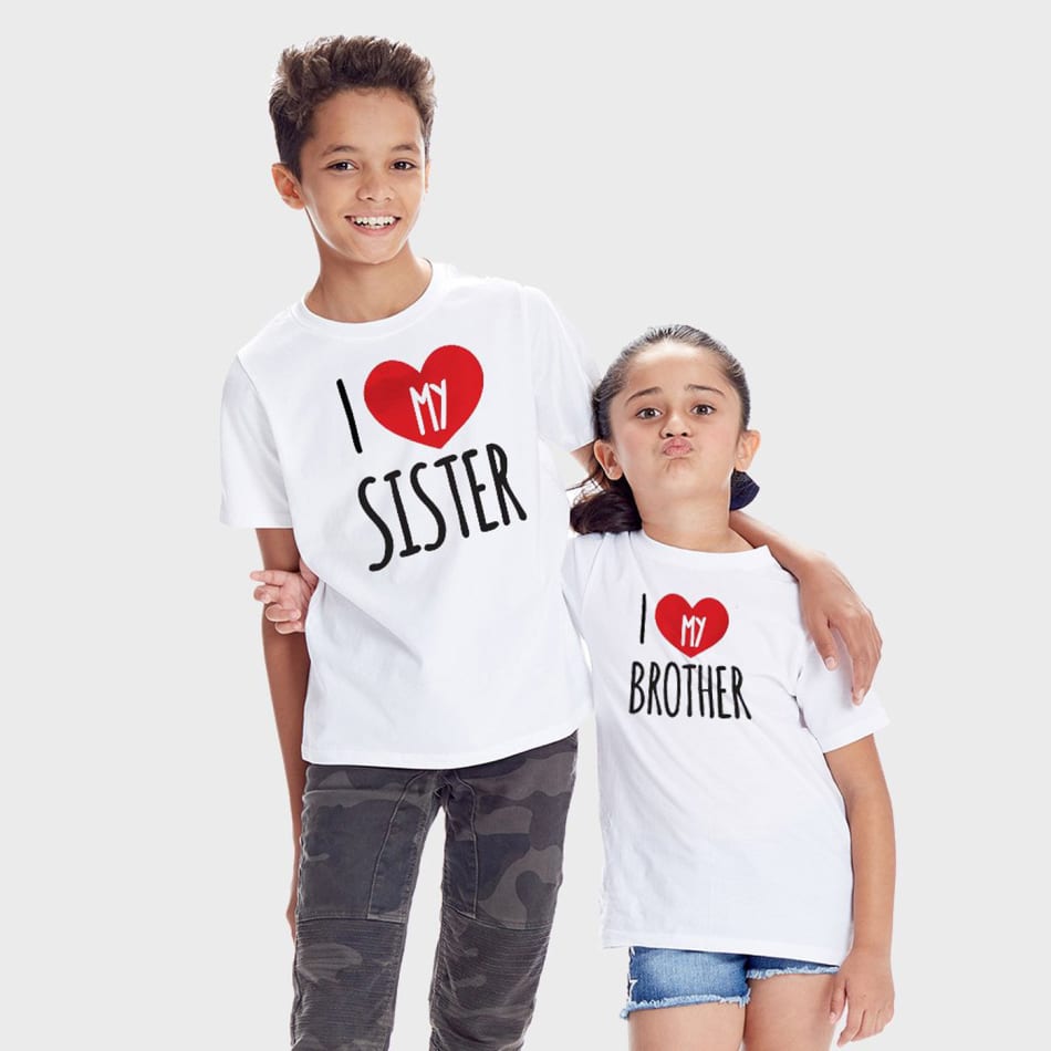I Love My Brother/Sister Matching T shirts for Kids: Gift/Send ...