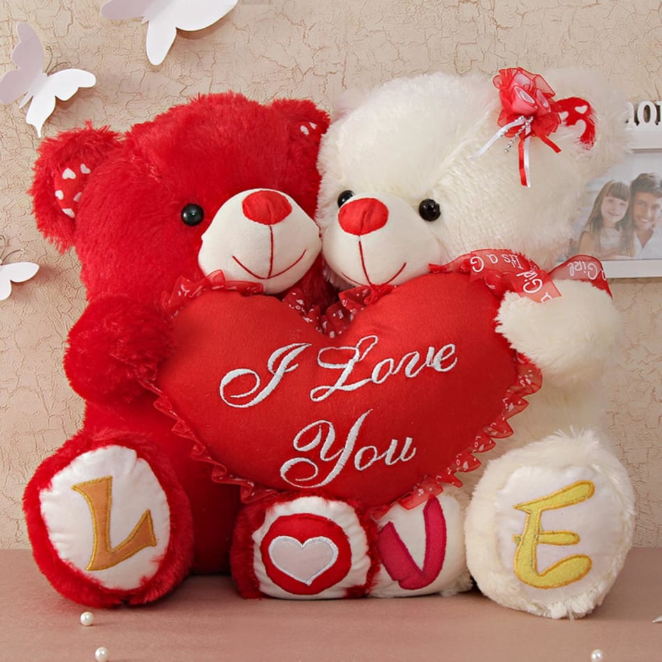 I Love You Teddy Combo: Gift/Send Valentine's Day Gifts Online ...