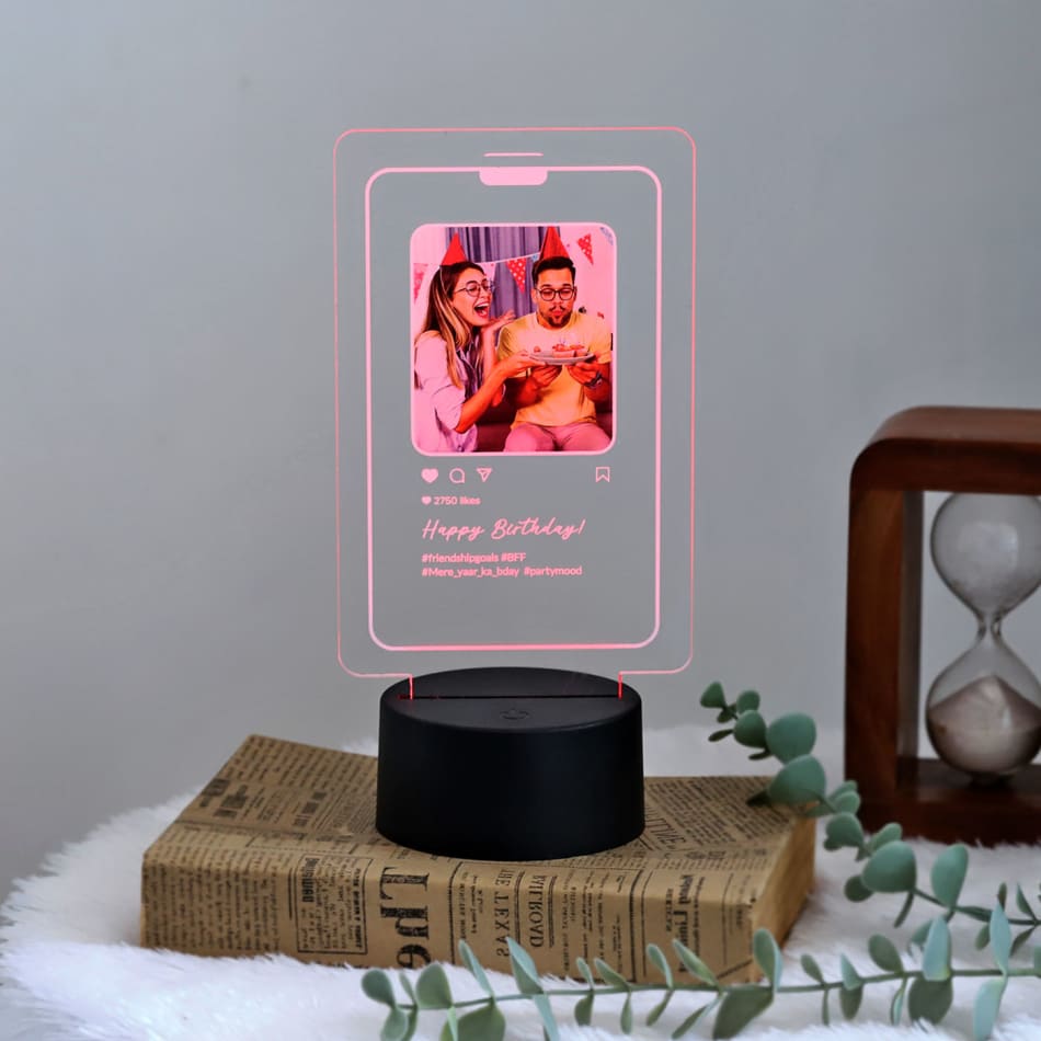 Insta Memories LED Lamp Personalized Birthday: Gift/Send Home and Living  Gifts Online JVS1240712