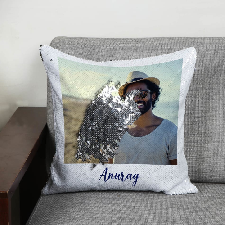 Personalized magic outlet sequin pillow