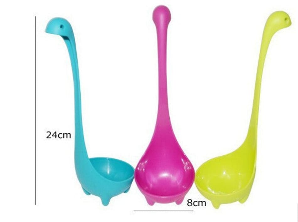 Ladle And Strainer Dinosaur Single Piece