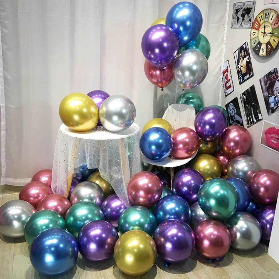 19in. Metallic Gemar Latex Balloons 25ct.