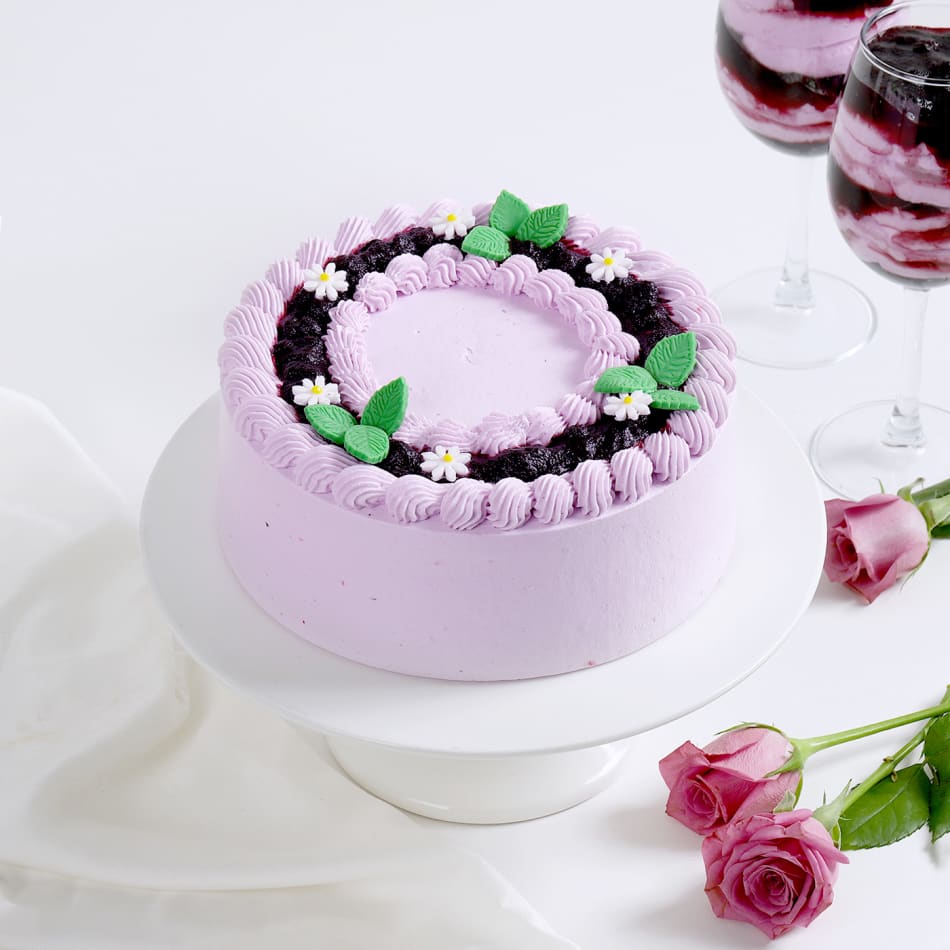 Rosebud Purple-Lavender Cake - B0376 – Circo's Pastry Shop