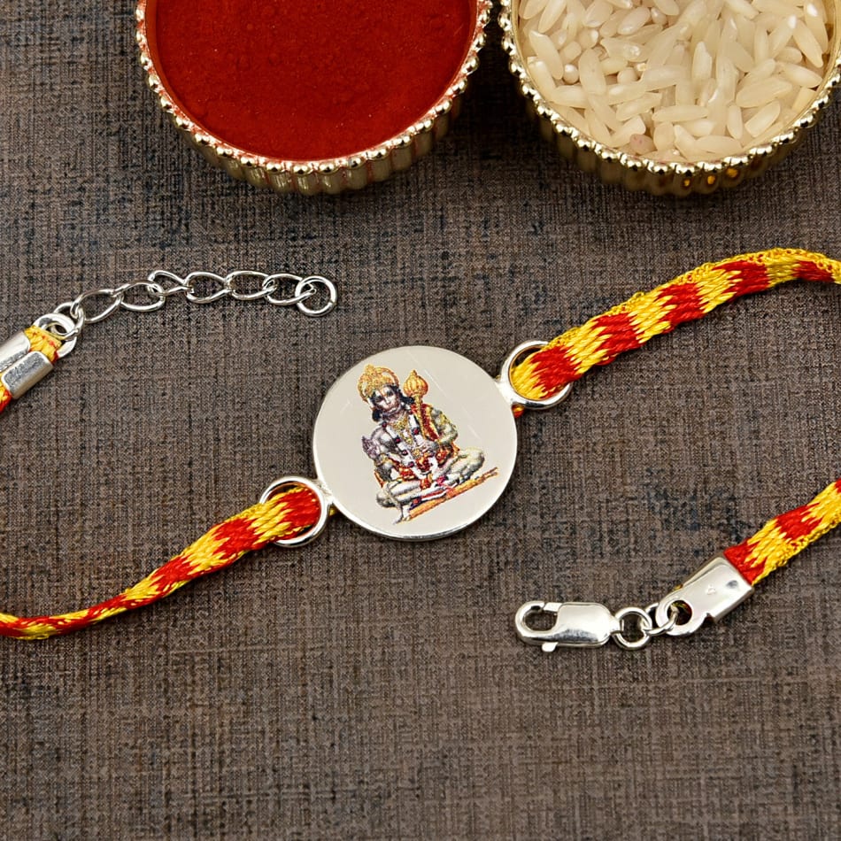 Punchmukhi Hanuman Yantra Bracelet in 925 Sterling Silver  Rudraksha Ratna