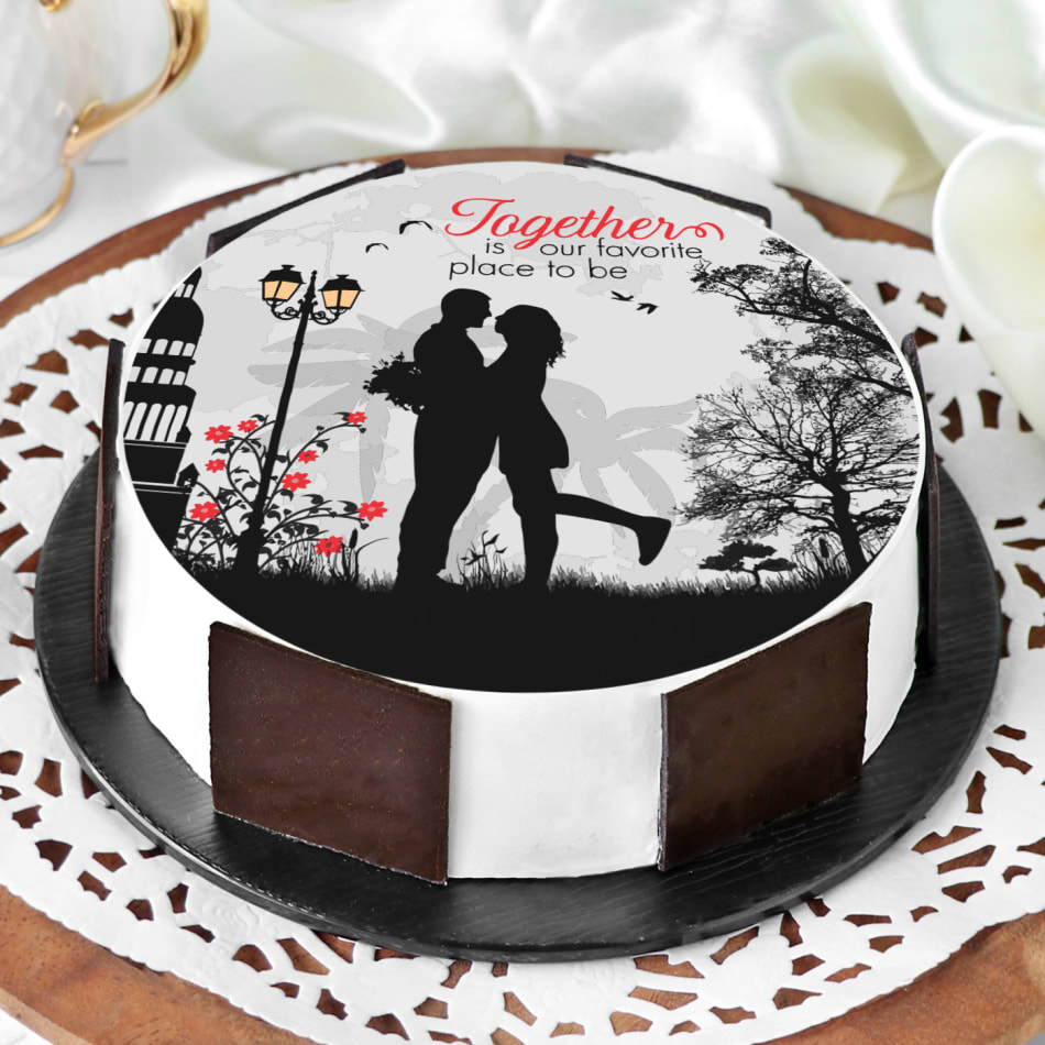 5th Ani Chocolate Heart Cake | Anniversary Cakes
