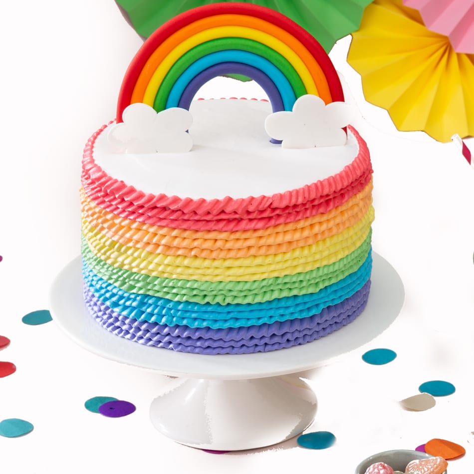 Rainbow Petal Cake Recipe  BettyCrockercom
