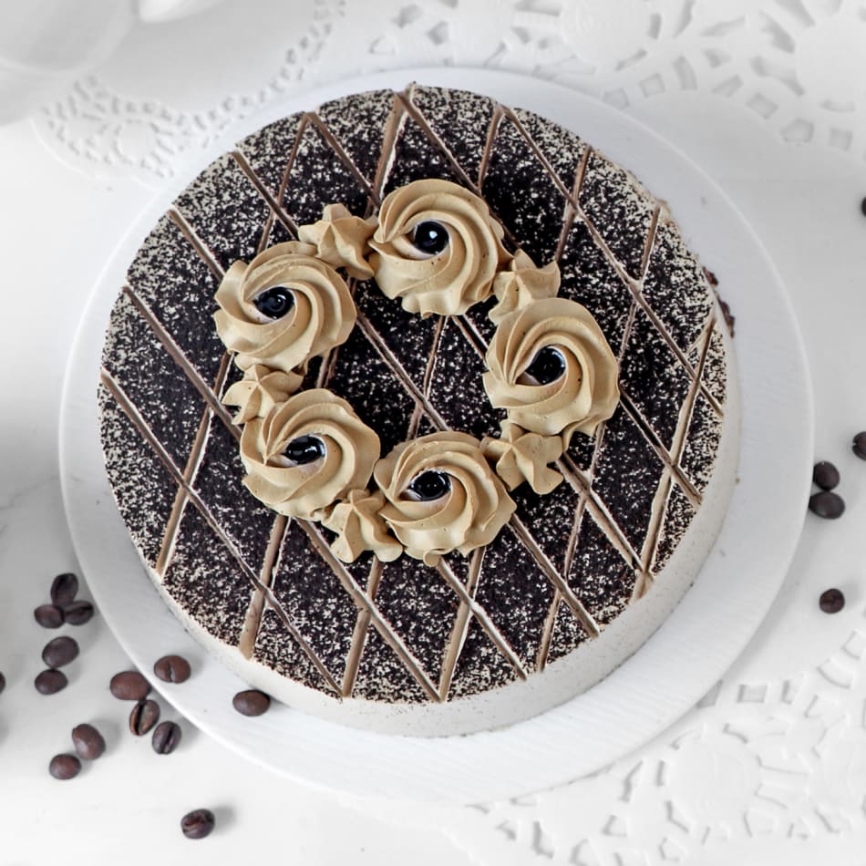 Egg-less Coffee Mocha Cake Delivery In Delhi And Noida