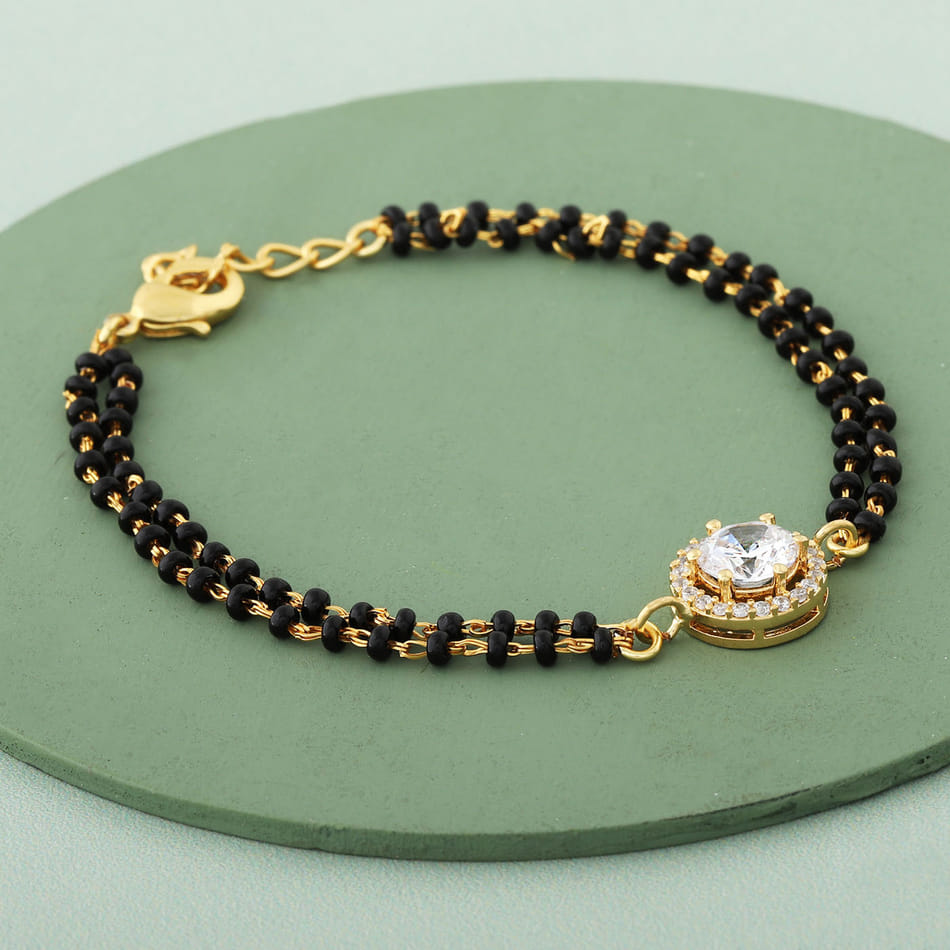 Mangalsutra Bracelet with CZ Stone 