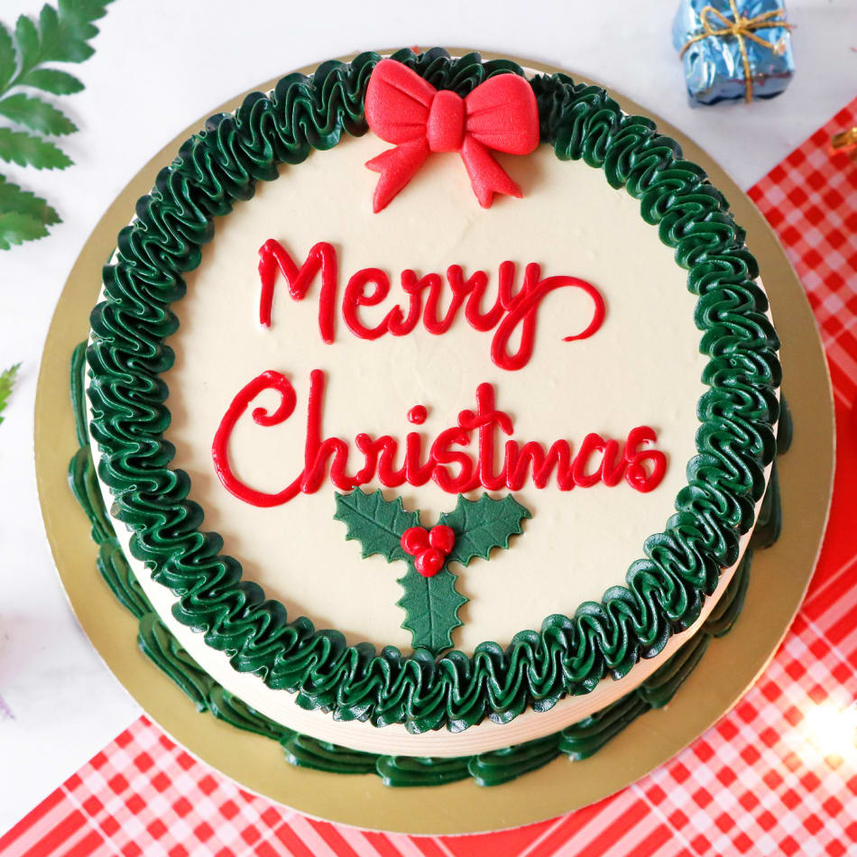 Merry Christmas Butterscotch Cake 1 Kg : Gift/Send QFilter Gifts Online  HD1123451 |IGP.com