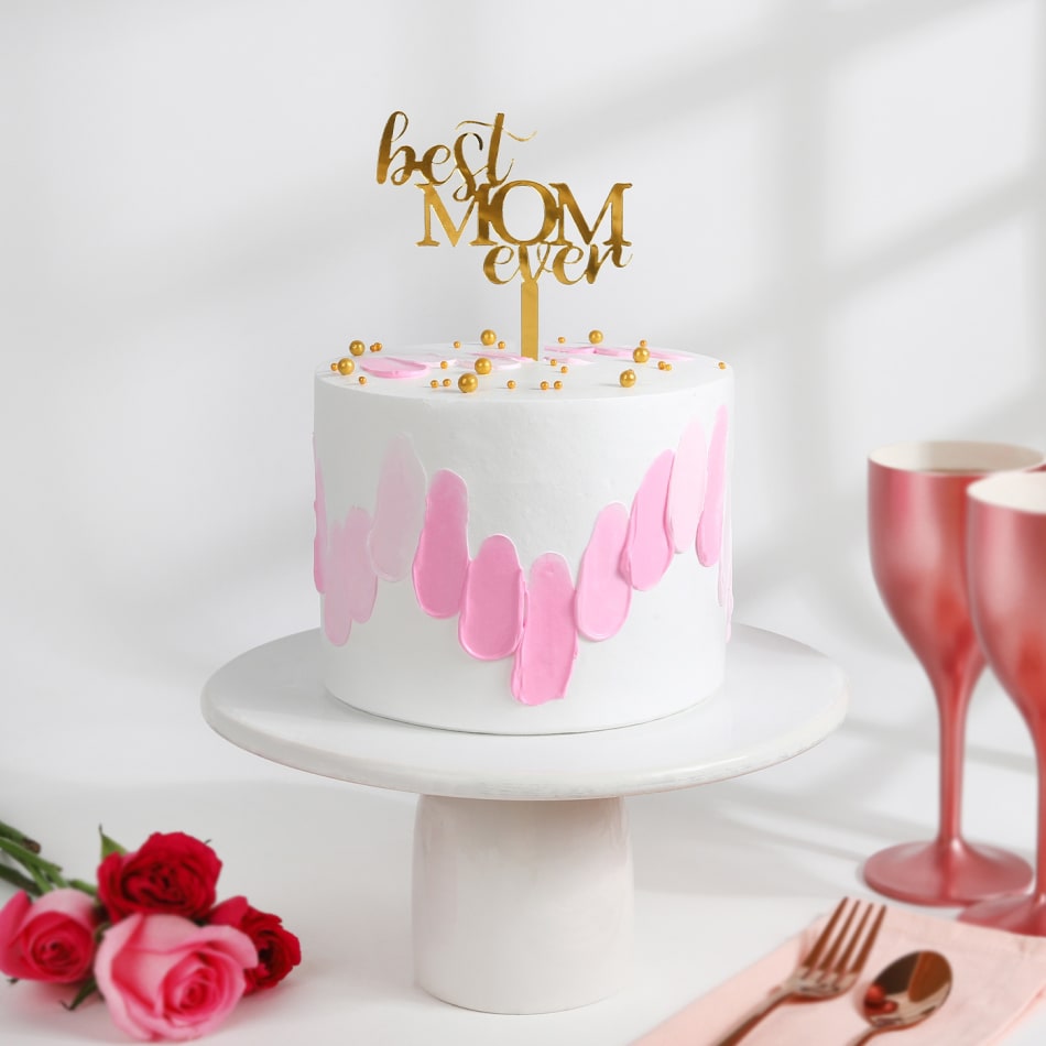 Pink Buttercream Roses Birthday Cake