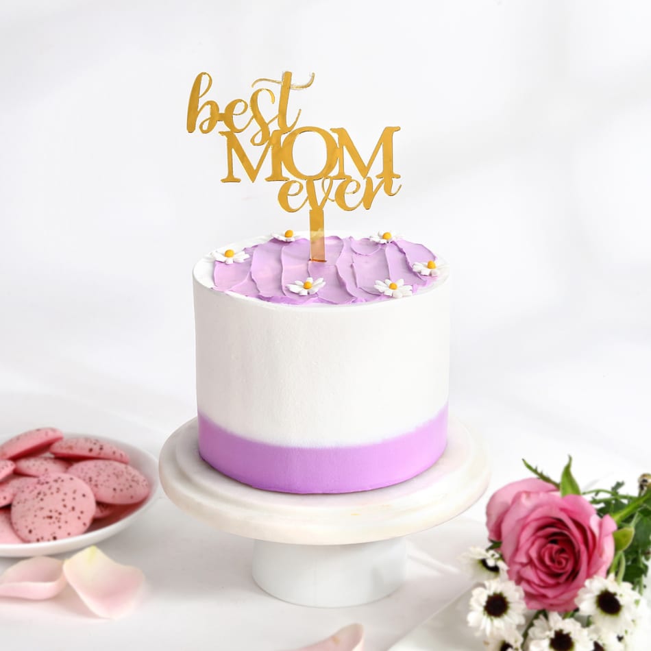 BEST MOM Mother's Day Cake