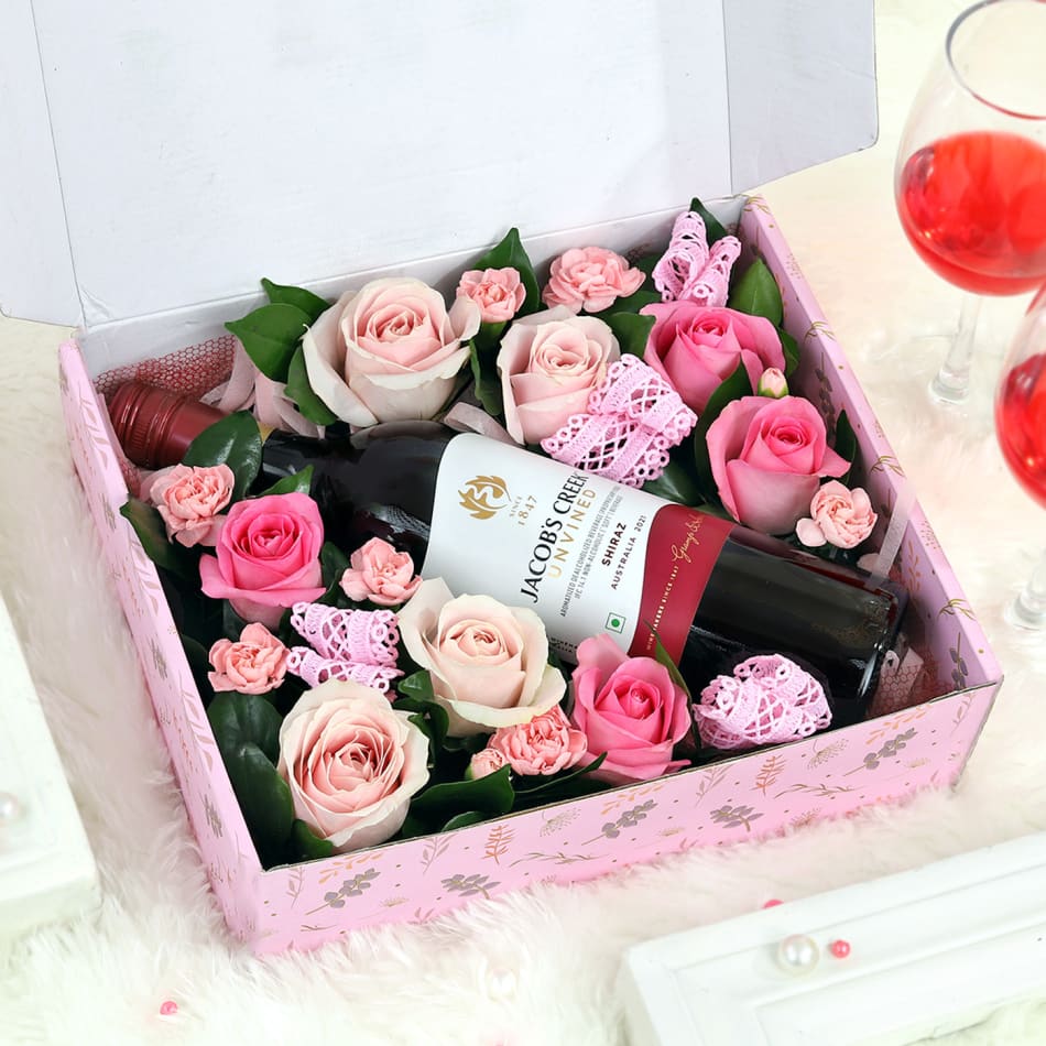 Officygnet Wine Tumbler Gift Set For Women - Fun Birthday Gifts India | Ubuy