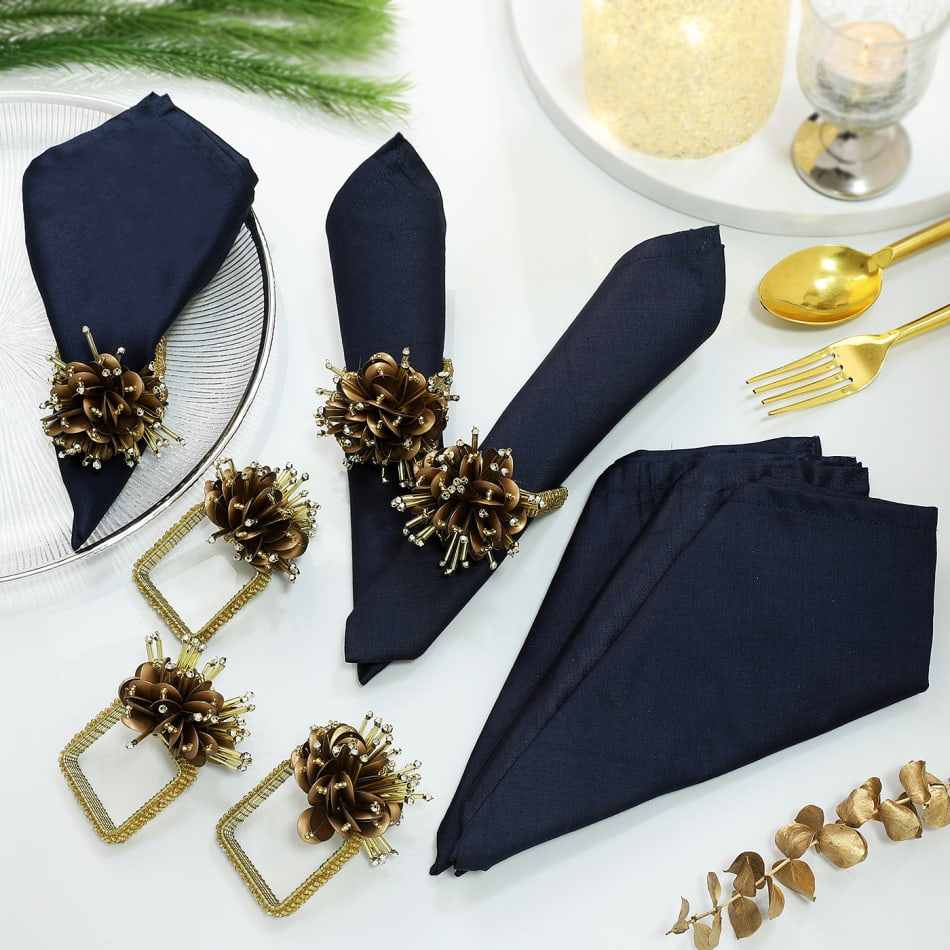 Navy blue outlet napkin rings