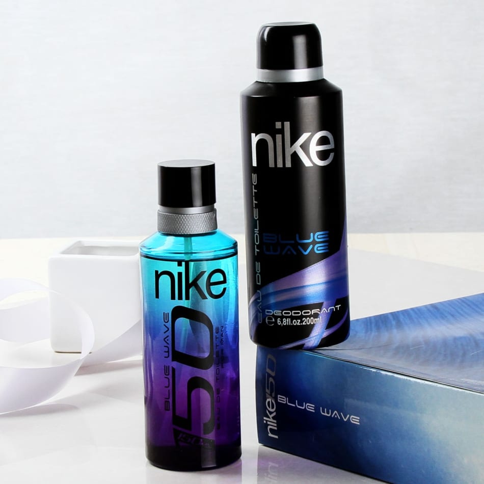 Pera Abstracción equilibrado Nike Blue Wave Fragrance Gift Set for Men: Gift/Send Fashion and Lifestyle  Gifts Online M11018909 |IGP.com