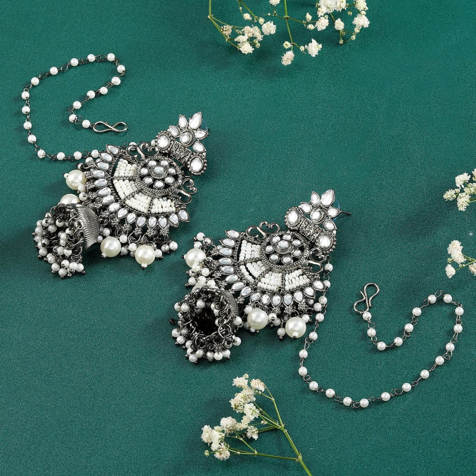 Buy/Send Oxidized Earrings Online IGP JVS1202468