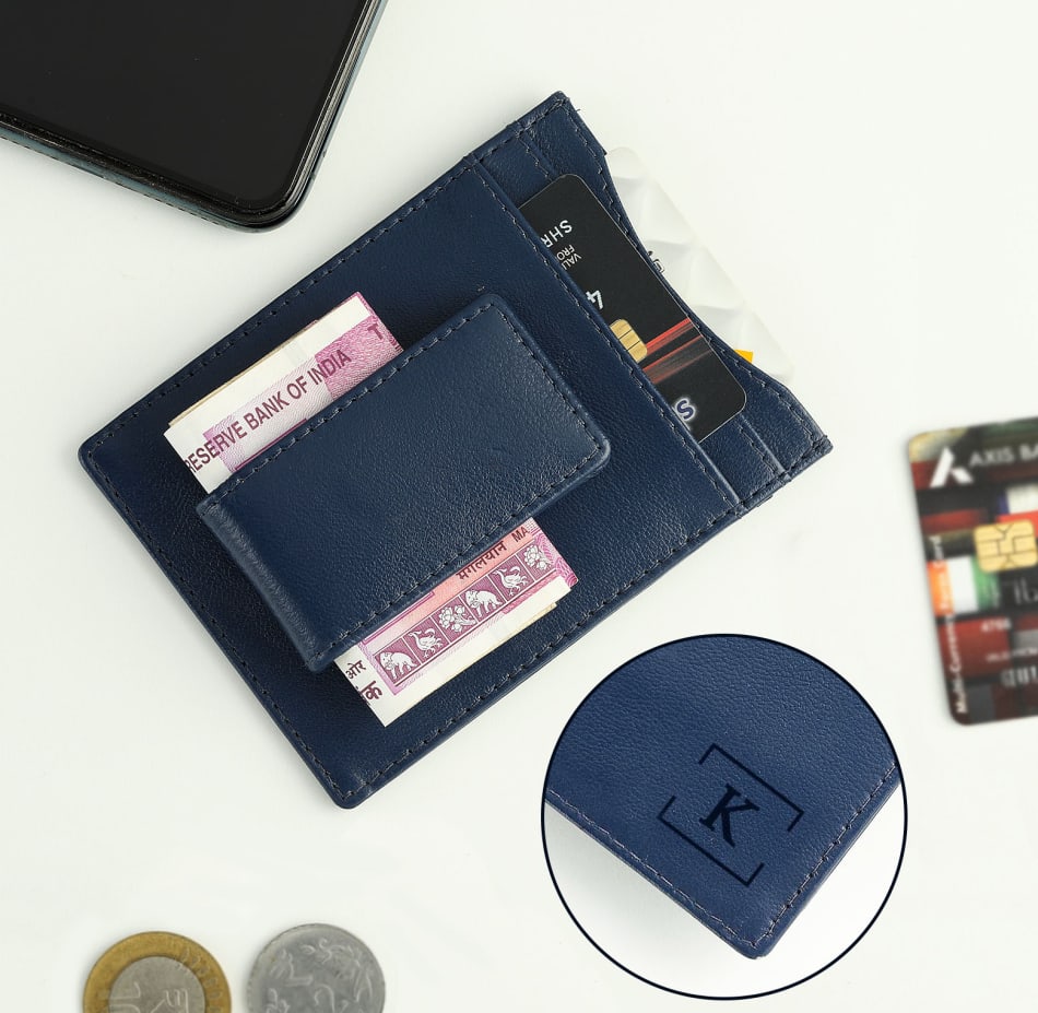 Personalized Leather Money Clip