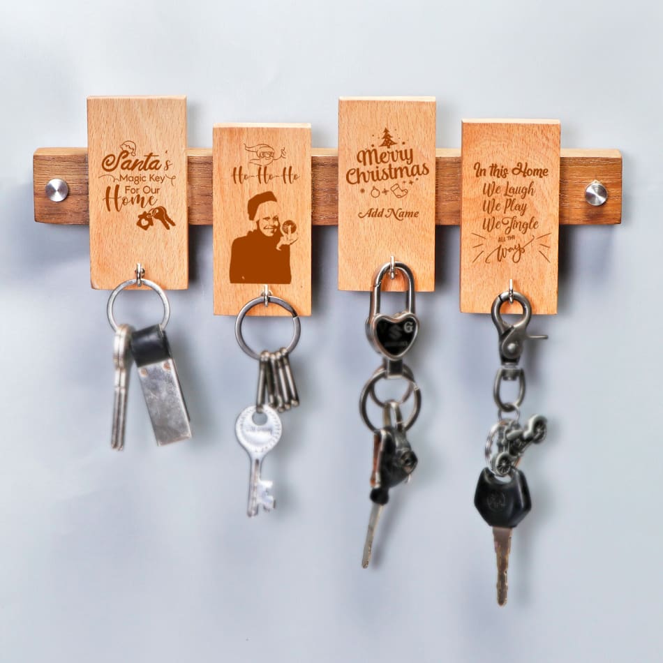 Personalized wooden key on sale holder