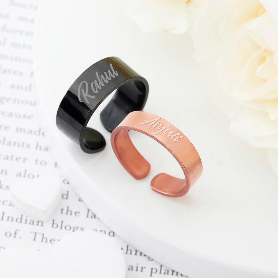 Personalized Double Name Gold Stainless Steel Rings For Small Fingers  Adjustable Couple Promise Rings For Women Romantic Jewelry Gift J230522  From Us_missouri, $5.95 | DHgate.Com