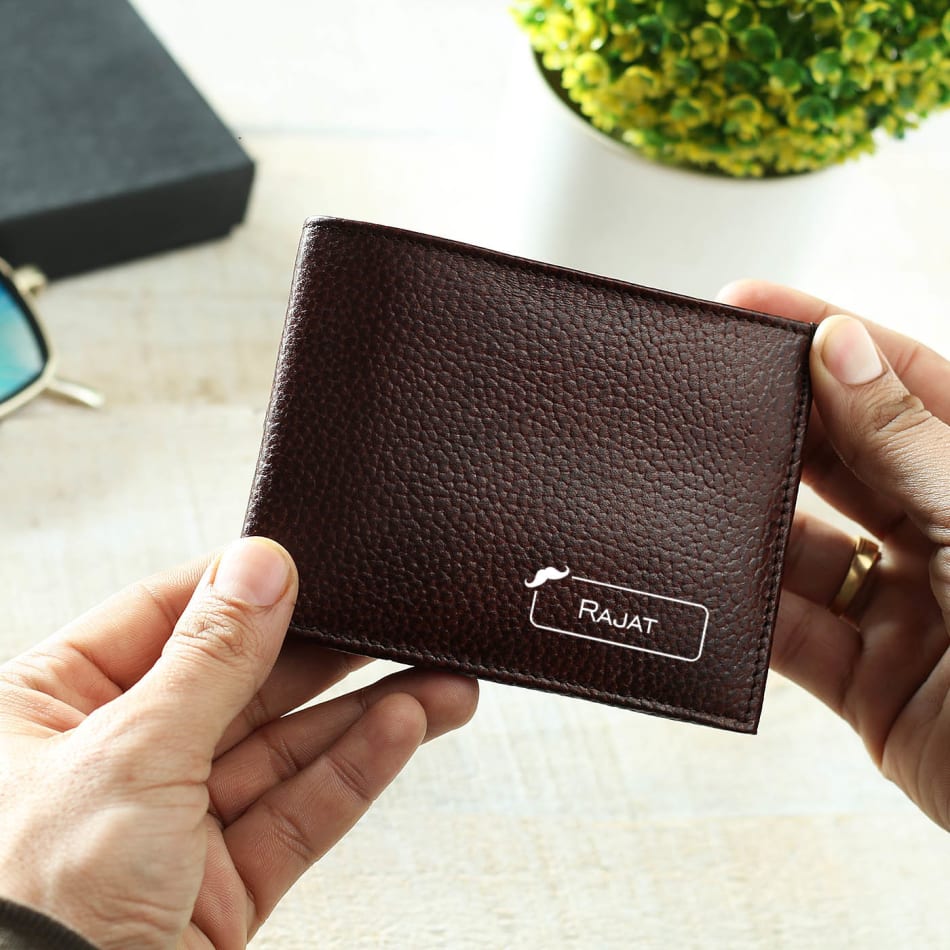 dv Leather Wallet for men with inner flap side - Blue | Wallets Online