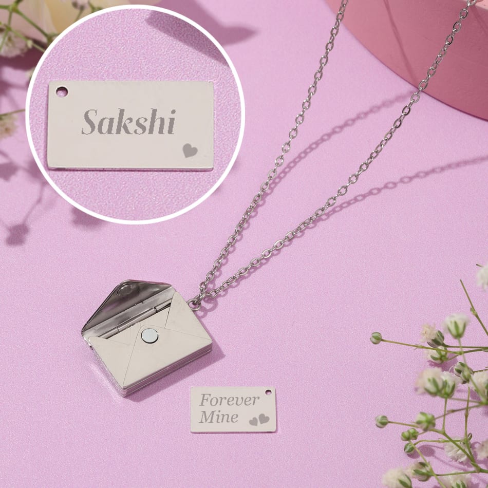 Buy/Send Personalized Envelope Pendant of Love Online IGP
