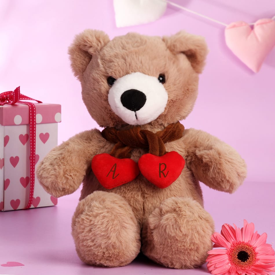 Personalized Heart Teddy Gift Send Toys and Games Gifts Online