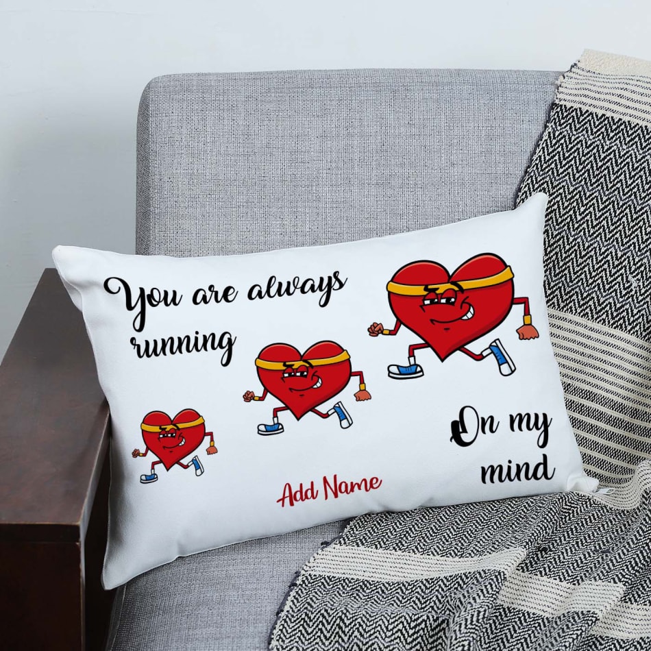 Buy or Order Personalised Heart Soft Pillow Online - YuvaFlowers