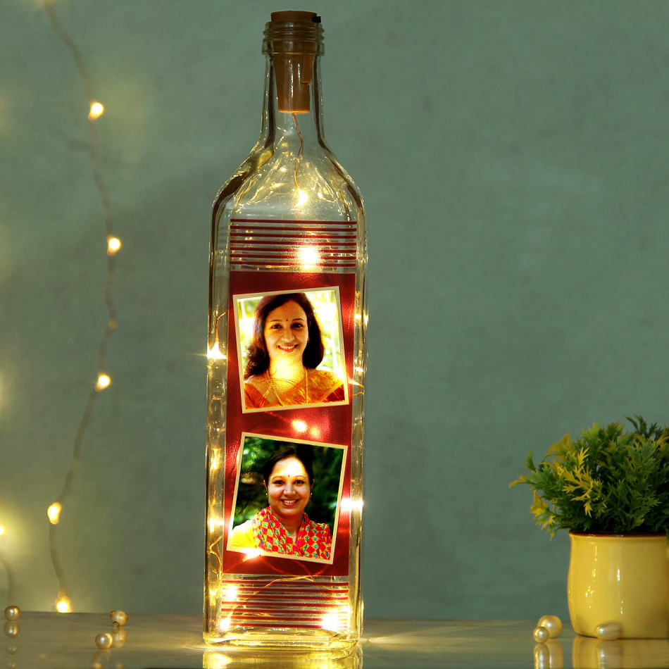 Gift for Wife, Uniquely Decorated Lighted Wine Bottle, I Love Us - Etsy