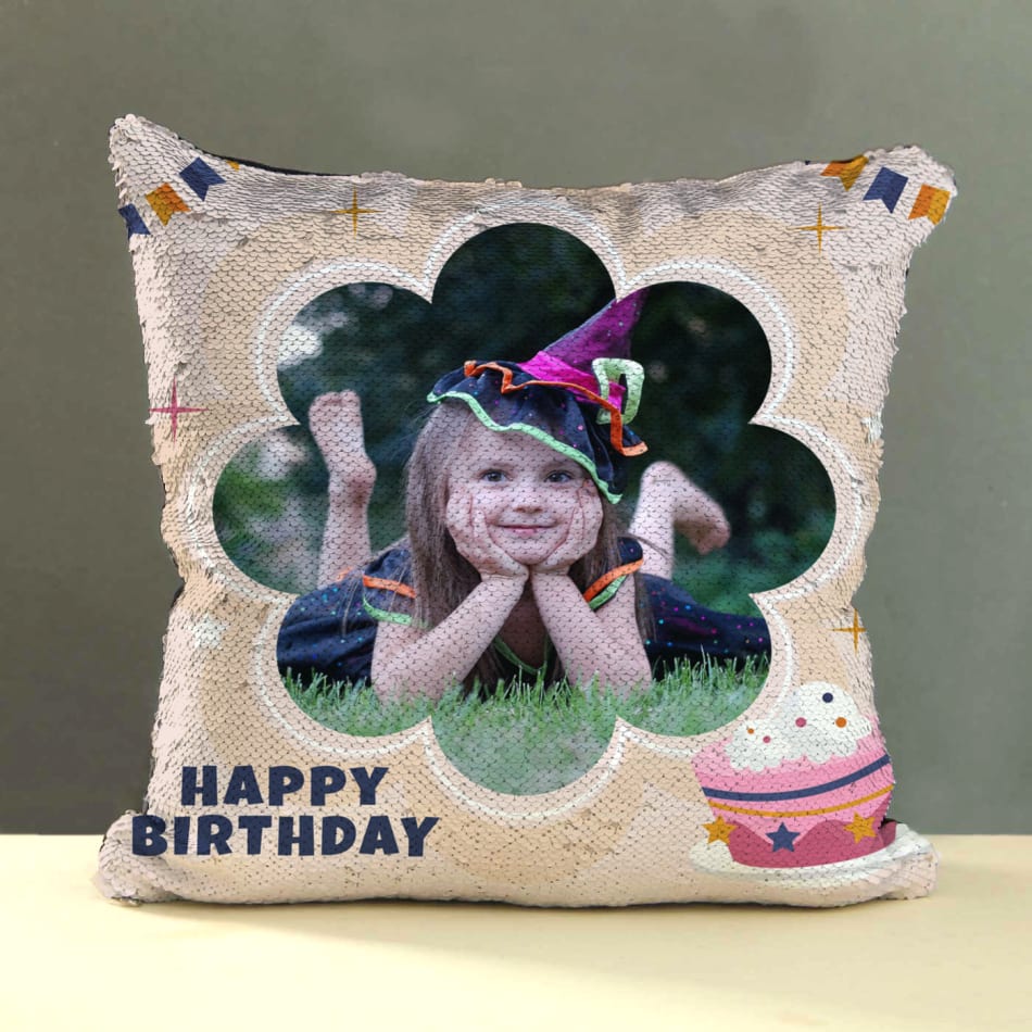 Happy Birthday Name Cushion | Personalised Cushion | Gift for gf, bf,  children