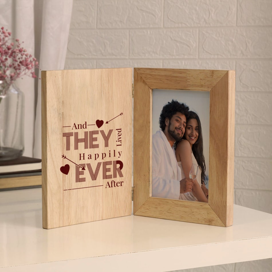 Buy 4th Anniversary Gift 4th Wedding Anniversary Picture Frame Gift for  Husband Gift for Wife Gift for Parents Wood Picture Frame Online in India -  Etsy