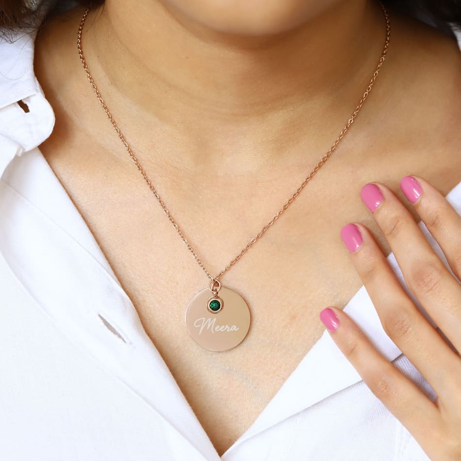 Personalized You Are My World Pendant Chain For Mom: Gift/Send