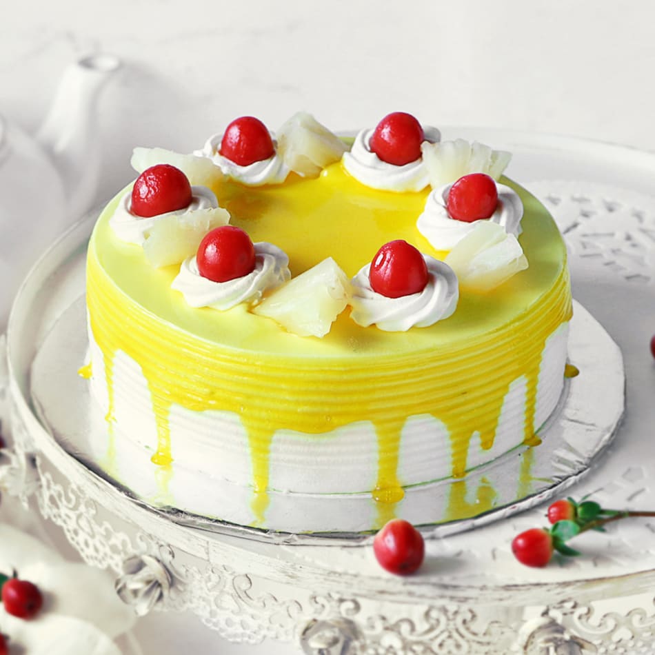 3 Tier Pineapple Cake Online for Birthday | FaridabadCake