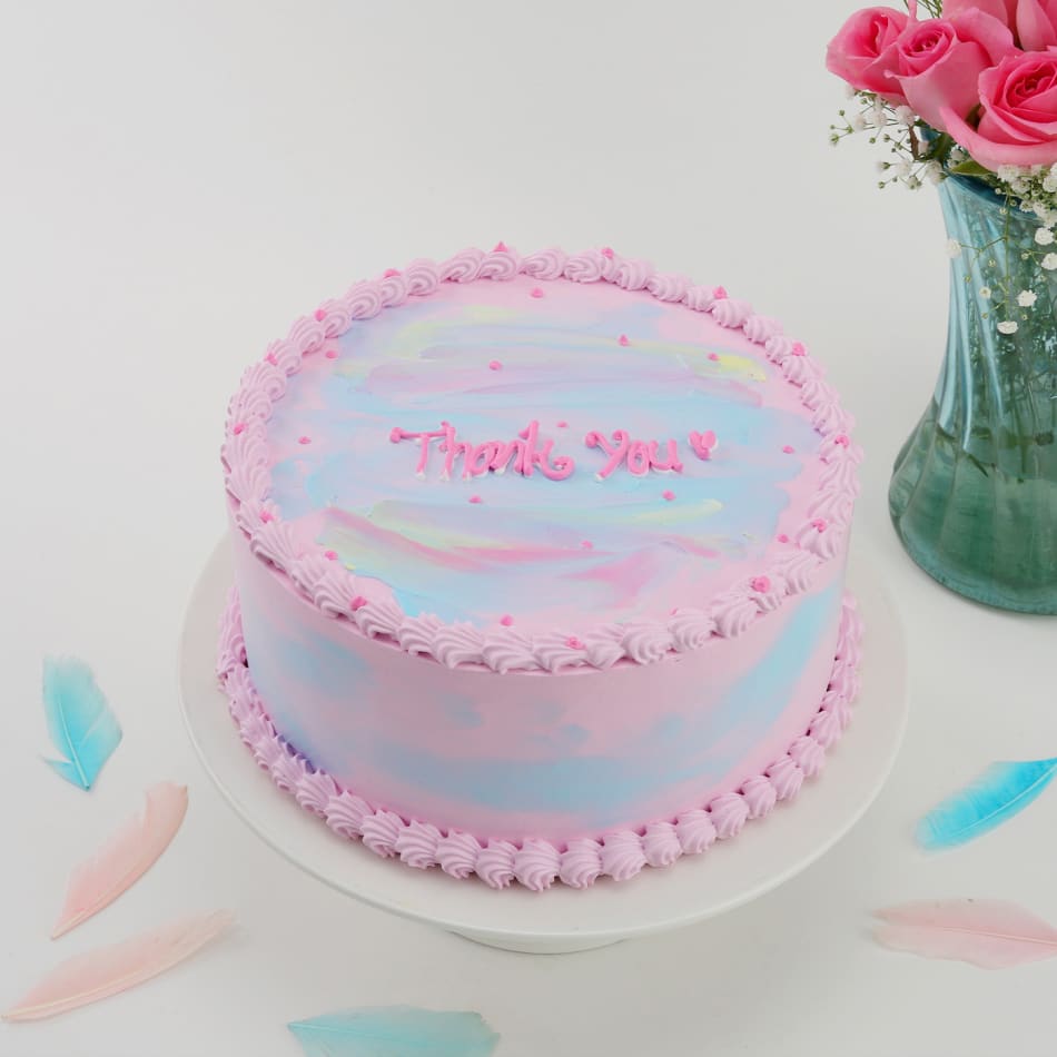 Blue n Pink 1 no.Cake - Online flowers delivery to moradabad