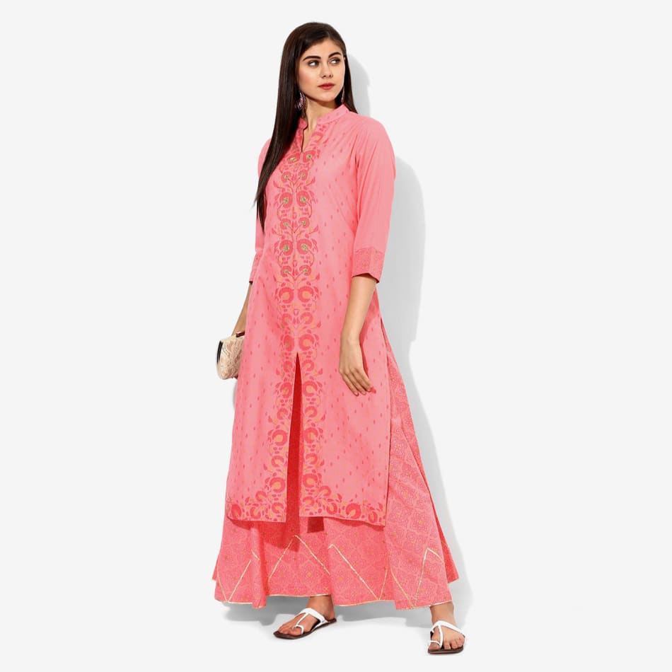 Pink Kurta with Palazzo Pants: Gift/Send Fashion and Lifestyle Gifts Online J11100845 |IGP.com