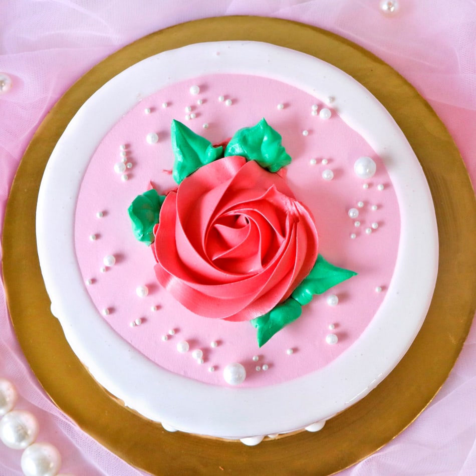 Pink Rose Cake - Chennai Online Florist