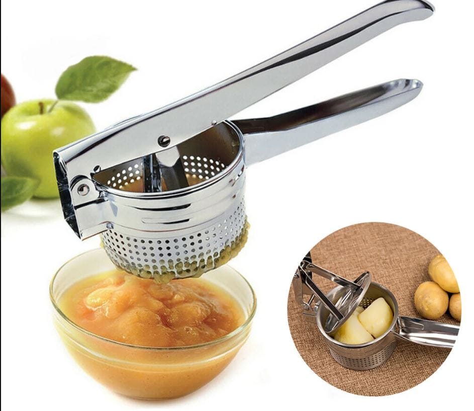 Potato Masher - Manual Kitchen Masher, Non-Scratch, 11 Inch, For Potatoes, Avocado, Baby Food, Pumpkin, Yellow & Brown - View #4