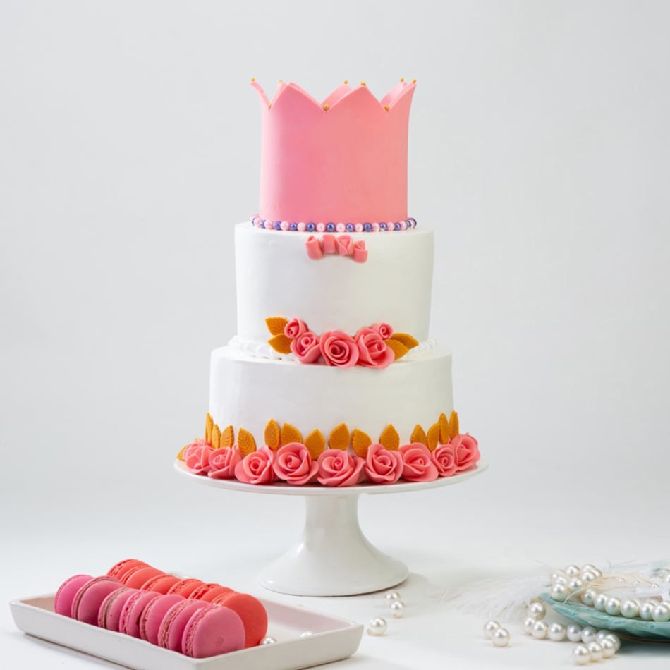Chloe Kerr Cake: pretty pink ombre blossom christening cake wollongong