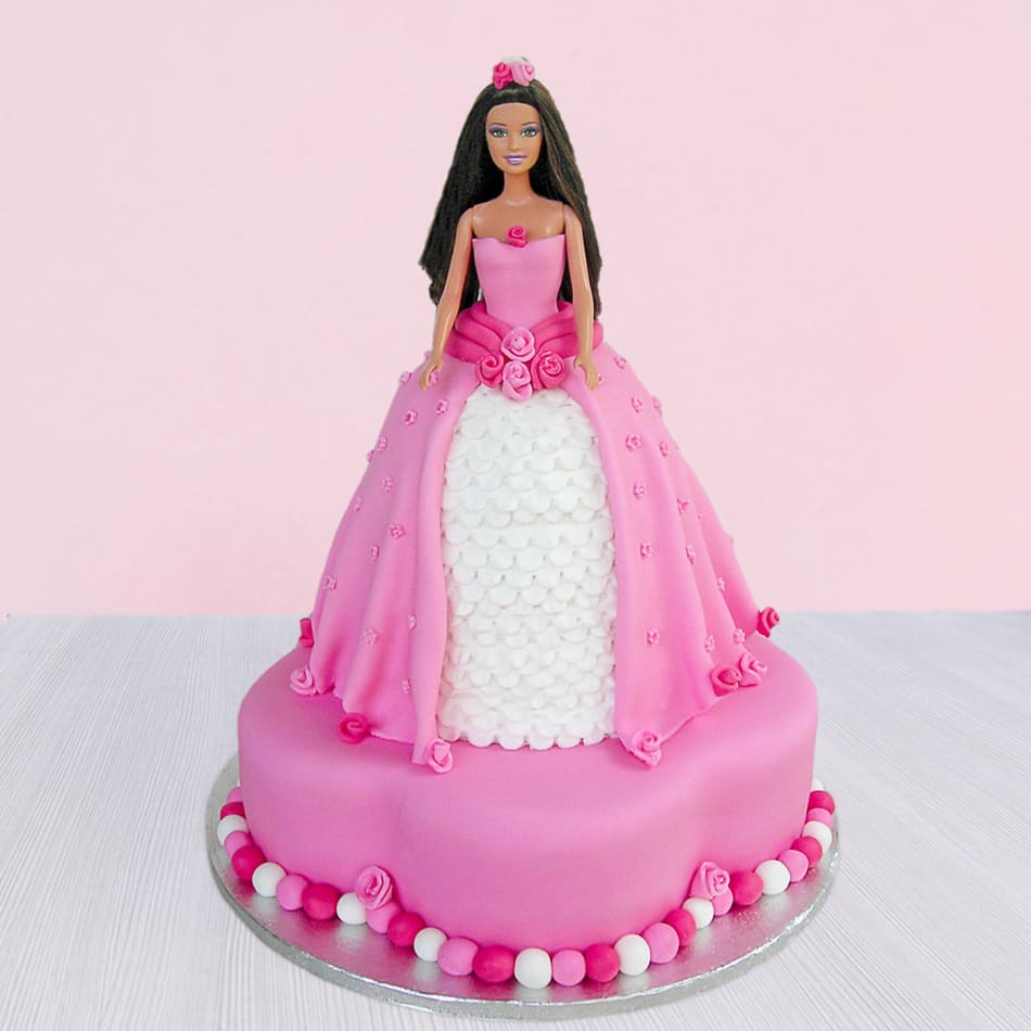 Buy Barbie Theme Cakes Online | Barbie Cakes Online | Tfcakes